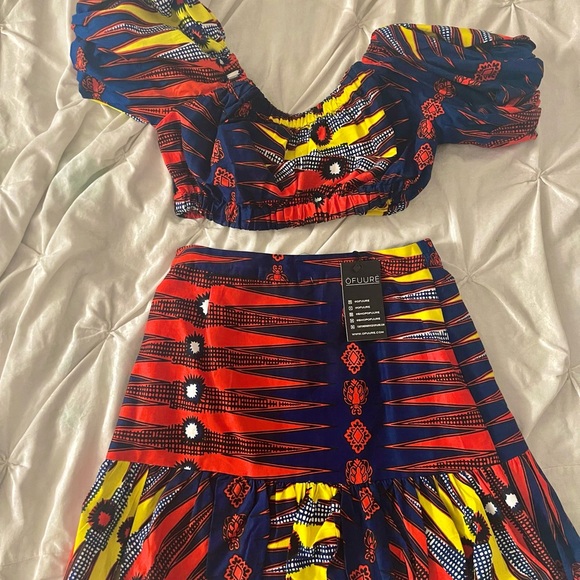 Ofuure Mini Skirt and crop top halter SET** - Picture 7 of 10